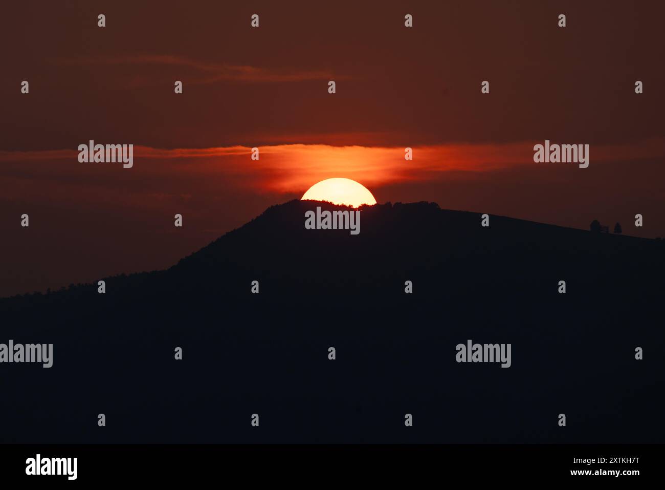 Coucher de soleil d'été à Iseo, Lombardie Banque D'Images