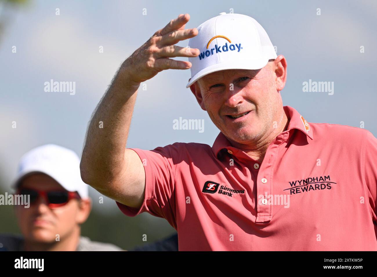 Nebrenice, République tchèque. 15 août 2024. Brandt Snedeker des États-Unis participe au tournoi de golf Czech Masters de la série européenne DP World Tour, à Nebrenice, région de Bohême centrale, République tchèque, le 15 août, 2024. crédit : Michal Kamaryt/CTK photo/Alamy Live News Banque D'Images