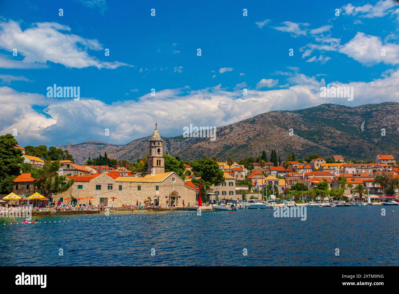 La jolie ville de Cavtat dans le sud de la Croatie Banque D'Images