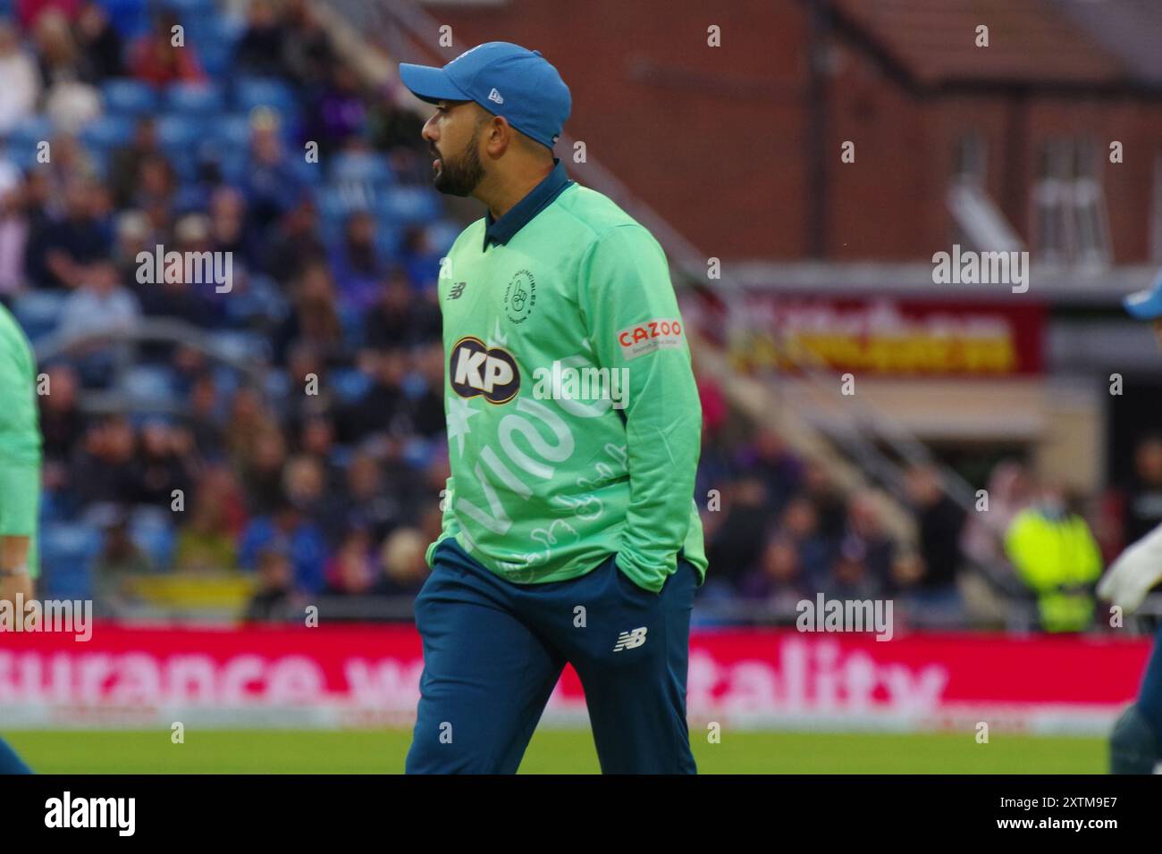 Leeds, Angleterre, 31 juillet 2021. Tabraiz Shamsi en campagne pour les Invincibles ovales contre les Superchargeurs du Nord dans la centaine à Headingley. Crédit : Colin Edwards Banque D'Images