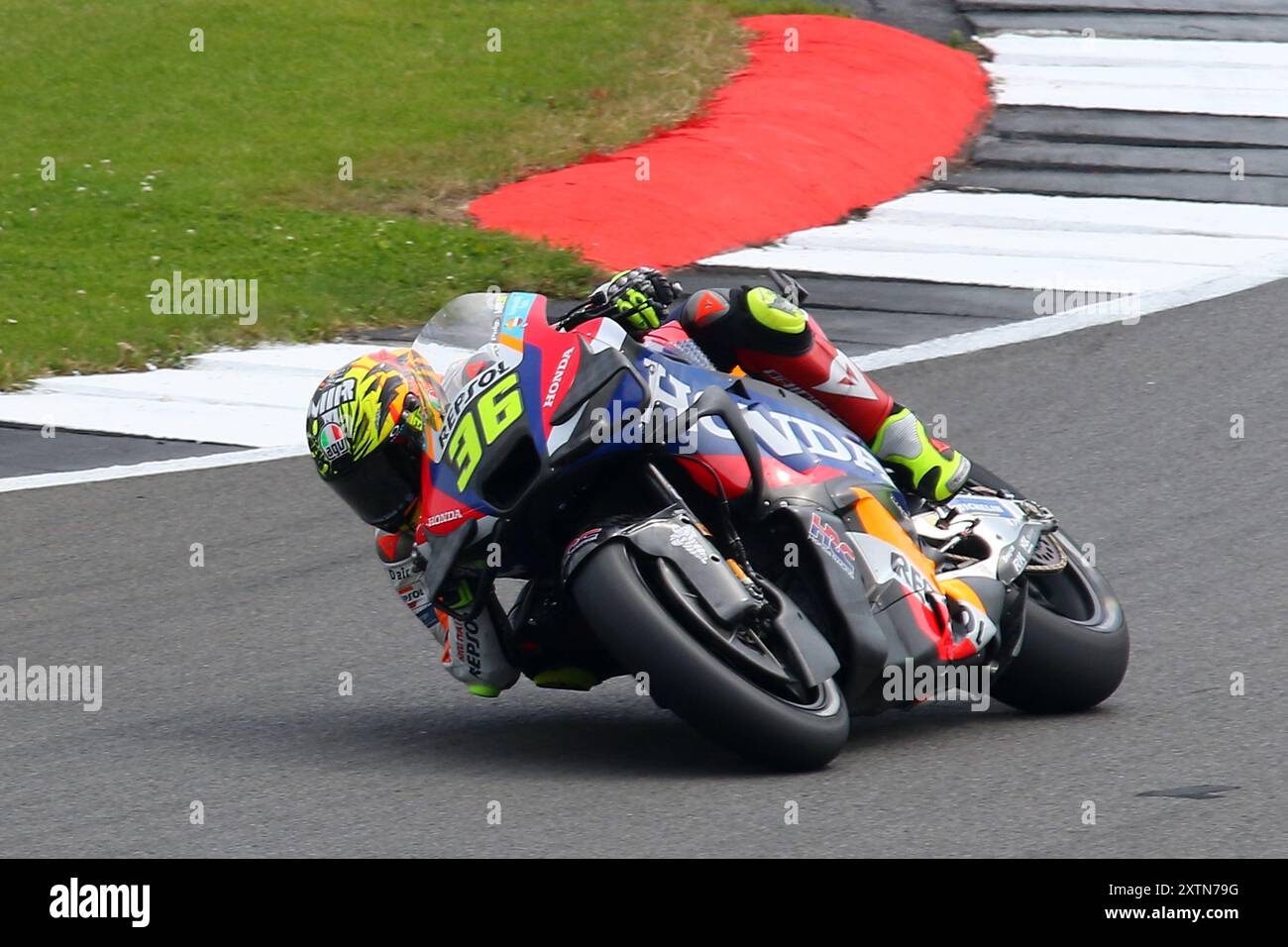 Joan Mir - Repsol Honda Team - Rider numéro 36 sur une Honda lors de la manche MotoGP britannique 2024 à Silverstone en août 2024 Banque D'Images