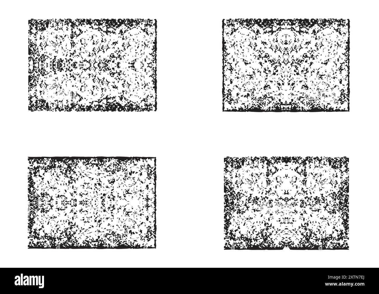 Collection de motifs mosaïques monochromes Illustration de Vecteur