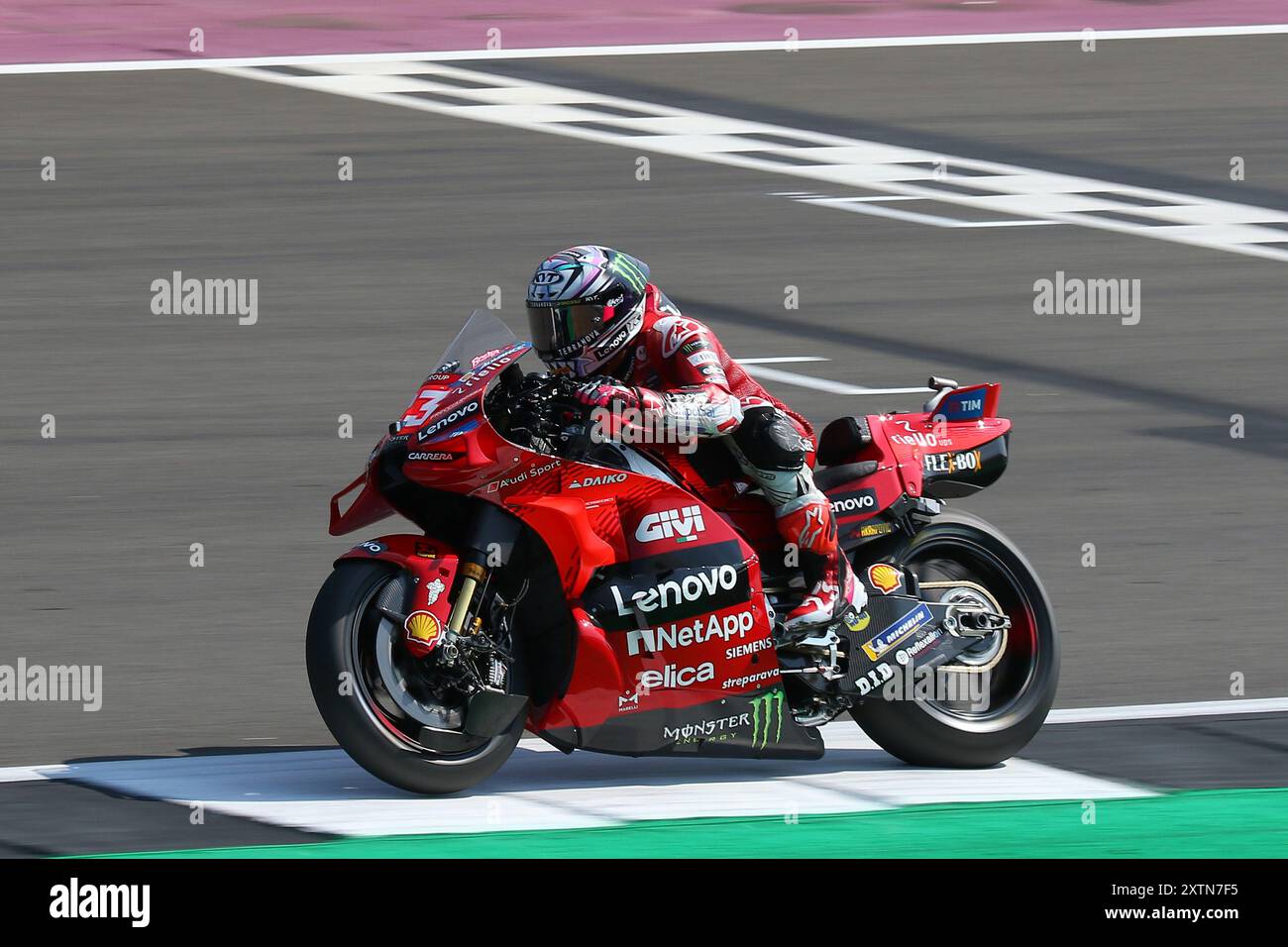 Enea Bastianini - Ducati Lenovo Team - Rider numéro 23 sur Ducati lors de la manche du MotoGP britannique 2024 à Silverstone en août 2024 Banque D'Images