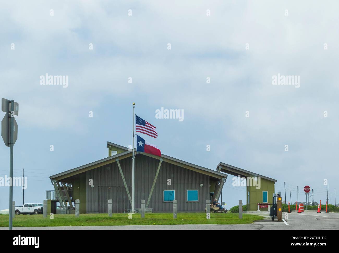 Parc d'État de Galveston Island sur l'île Galveston. Banque D'Images