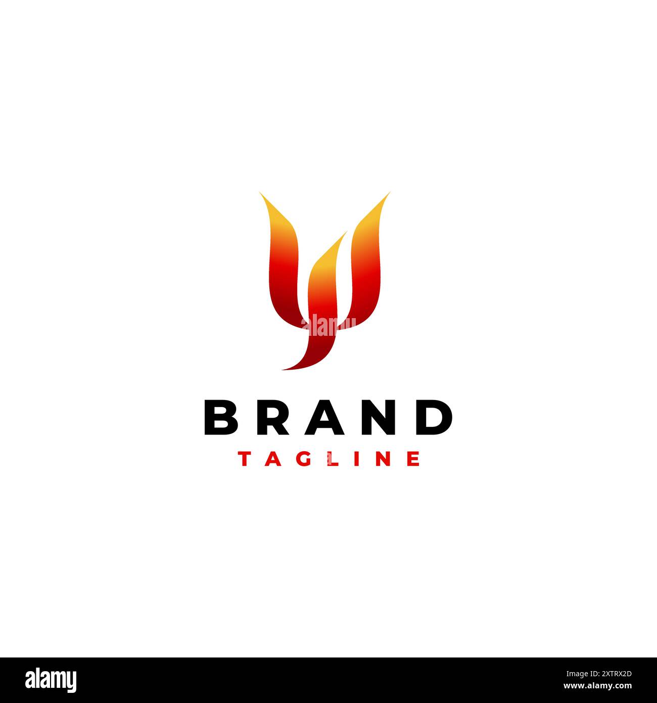 Conception simple de logo Phoenix Firebird icône. Design minimaliste du logo Phoenix Firebird. Illustration de Vecteur