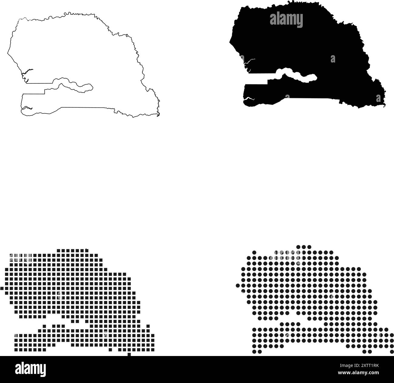 conception d'illustration d'icône de carte sinegal Illustration de Vecteur