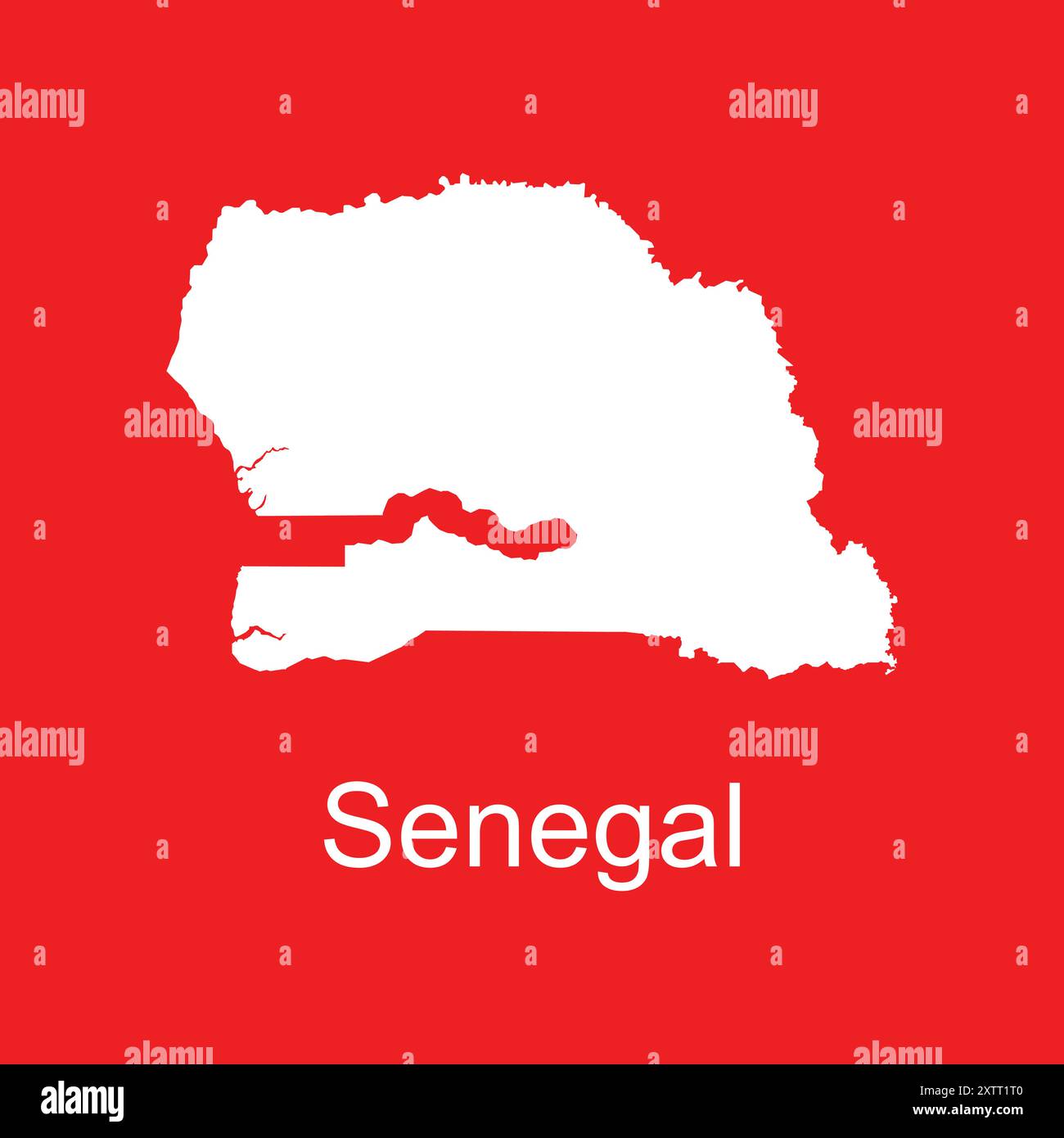 conception d'illustration d'icône de carte sinegal Illustration de Vecteur