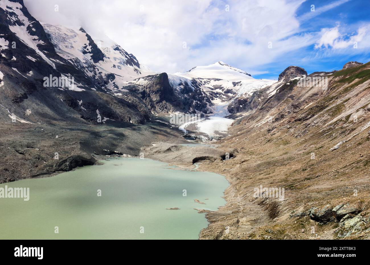 Autriche le plus haut sommet de montagne ci-dessous est le glacier Pasterze Banque D'Images
