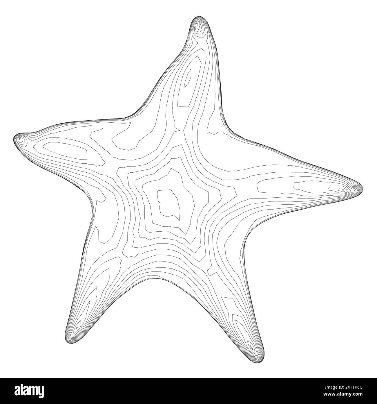 Contour Sea star fish marine, illustration vectorielle d'une étoile de mer. Icône vectorielle de dessin au trait pour les applications et les sites Web Illustration de Vecteur