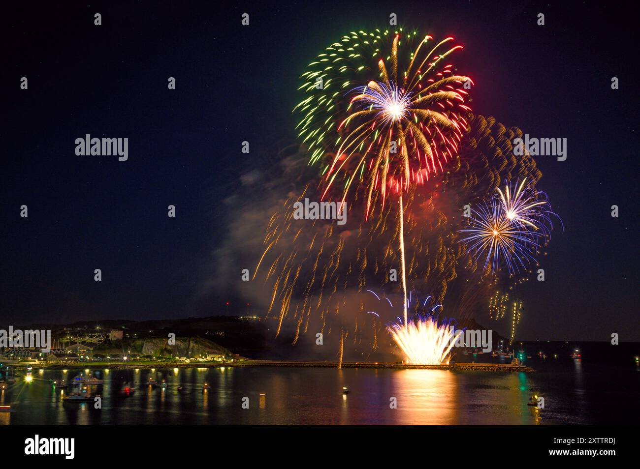 Feux d'artifice, Championnats britanniques de feux d'artifice, Plymouth, Devon, Angleterre Banque D'Images