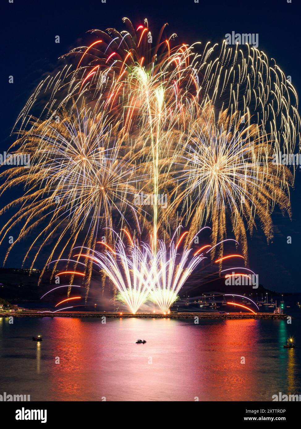 Feux d'artifice, Championnats britanniques de feux d'artifice, Plymouth, Devon, Angleterre Banque D'Images