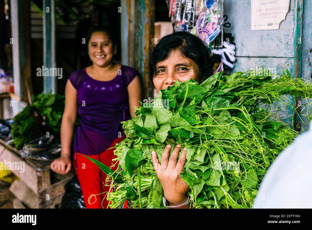 Épicerie, Union 31 Mayo, la Taña, Reyna area, Uspantan Department, Guatemala, Amérique centrale Banque D'Images