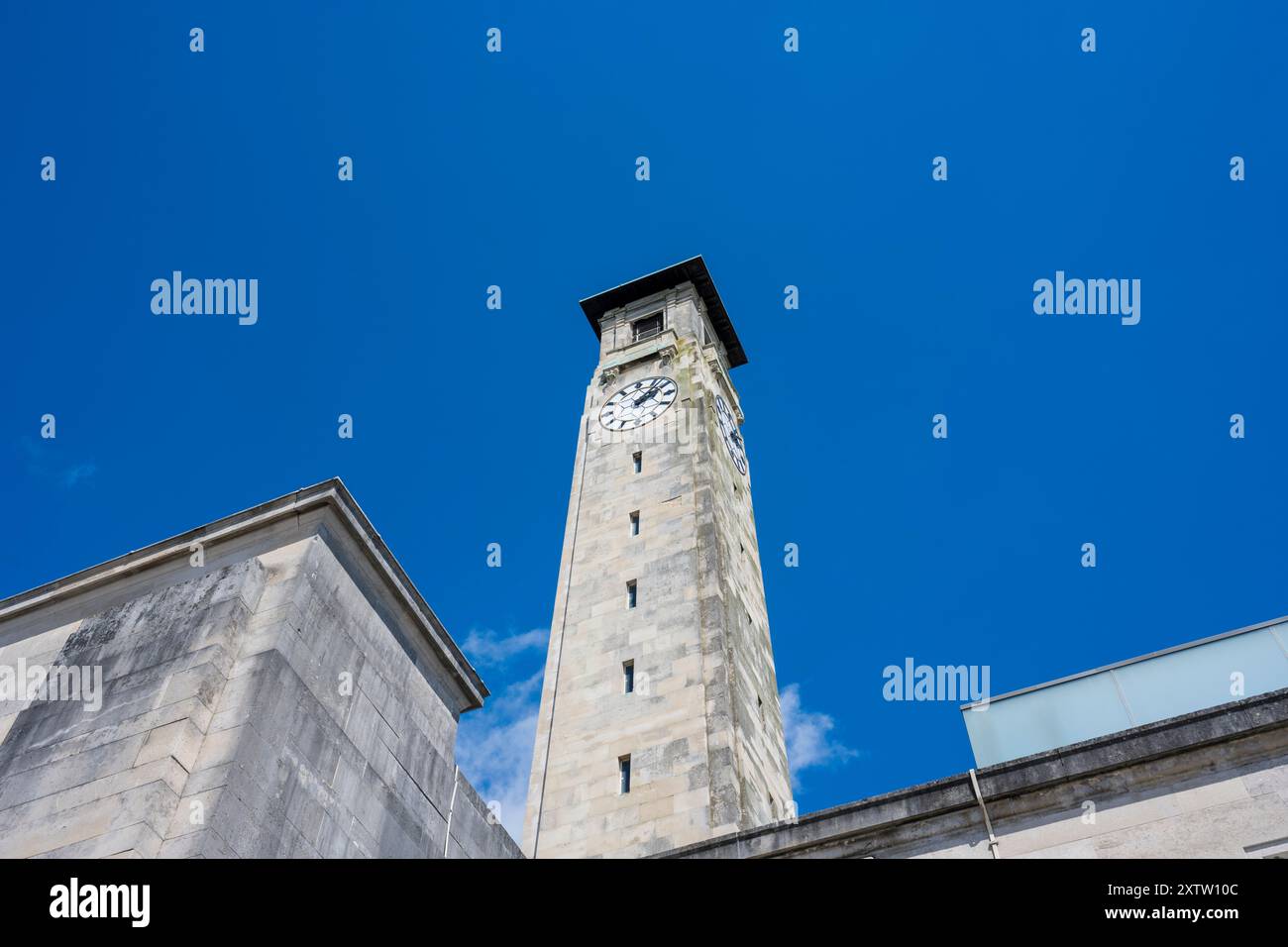 Clock Tower, Civic Centre, Southampton, Hampshire, Angleterre, UK, GB. Banque D'Images