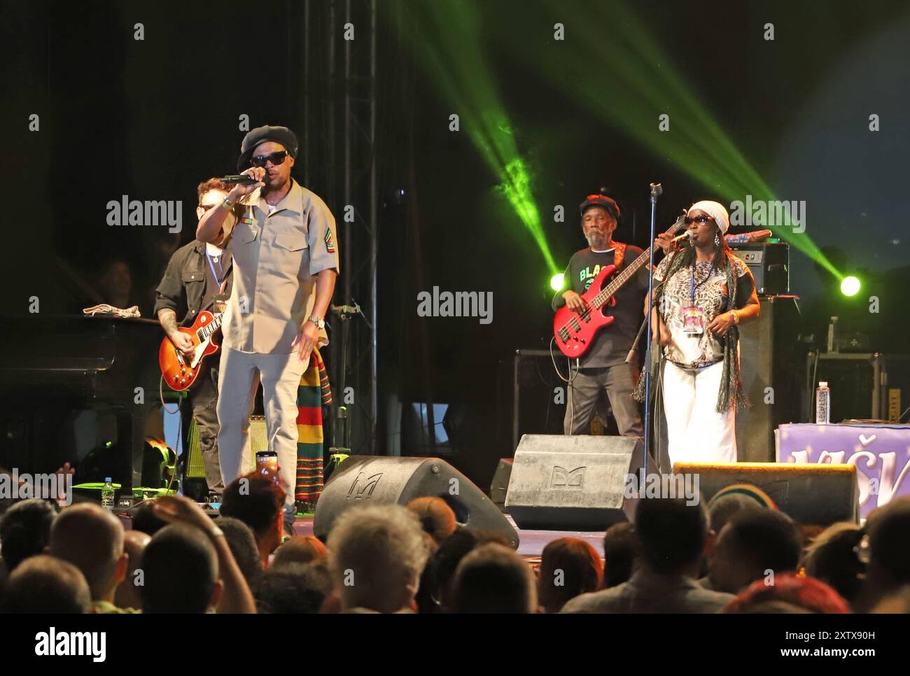 Nis, Serbie 15.08.2024 le groupe de reggae Black Uhuru se produit au Nisville Jazz Festival Banque D'Images