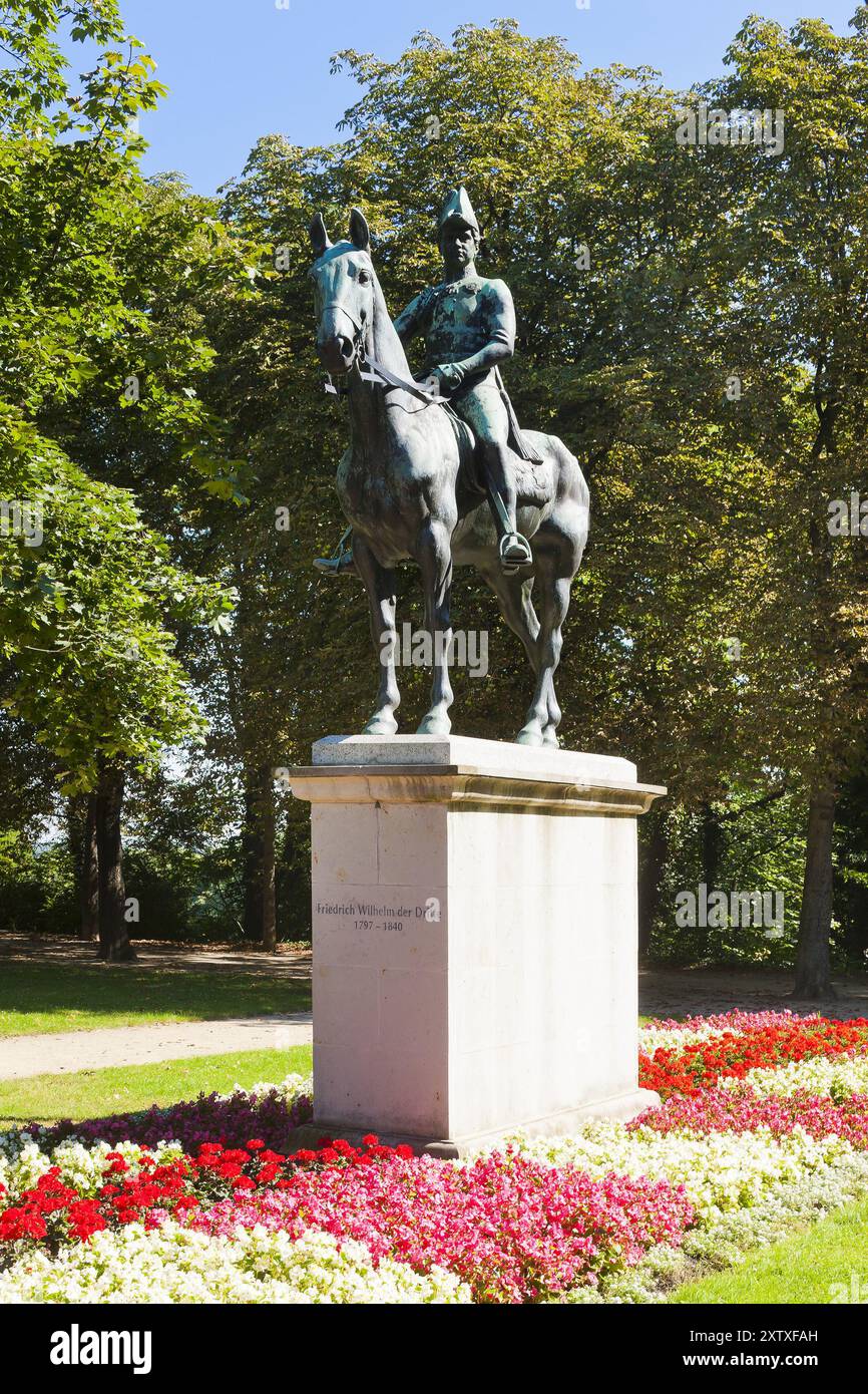 (â© Sylvio Dittrich +49 1772156417) jardin du château de Merseburg Monument à Frédéric-Guillaume le troisième Banque D'Images