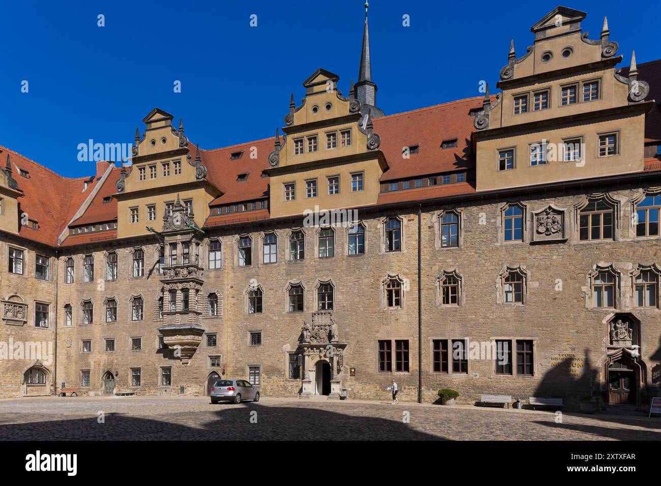 (â© Sylvio Dittrich +49 1772156417) Château de Merseburg le Château de Merseburg est un château de style Renaissance situé dans la ville de Merseburg en Saxe-Anhalt. C'était le cas Banque D'Images