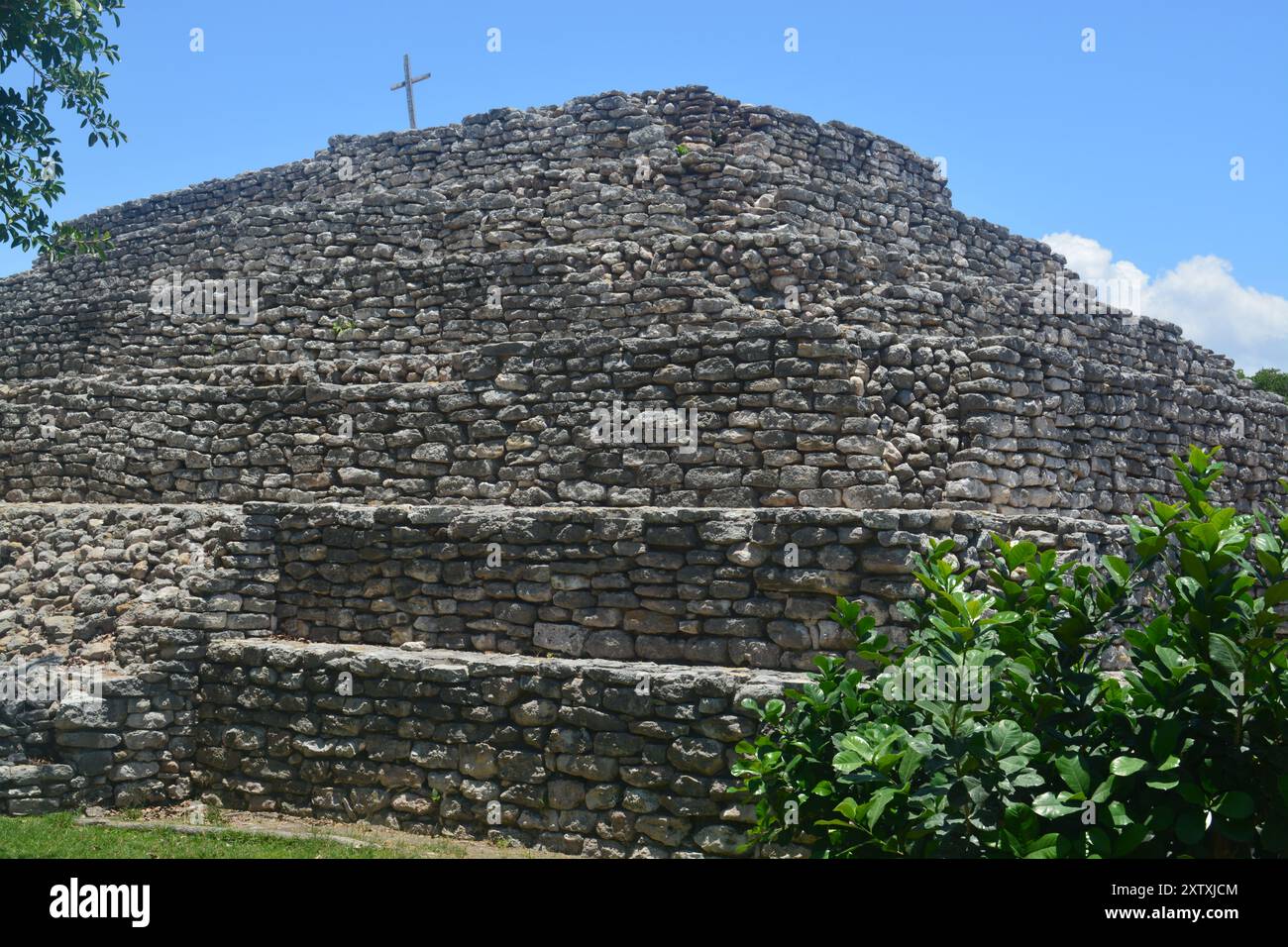 X'cambo, site archéologique maya sur la côte du Yucatan. Banque D'Images