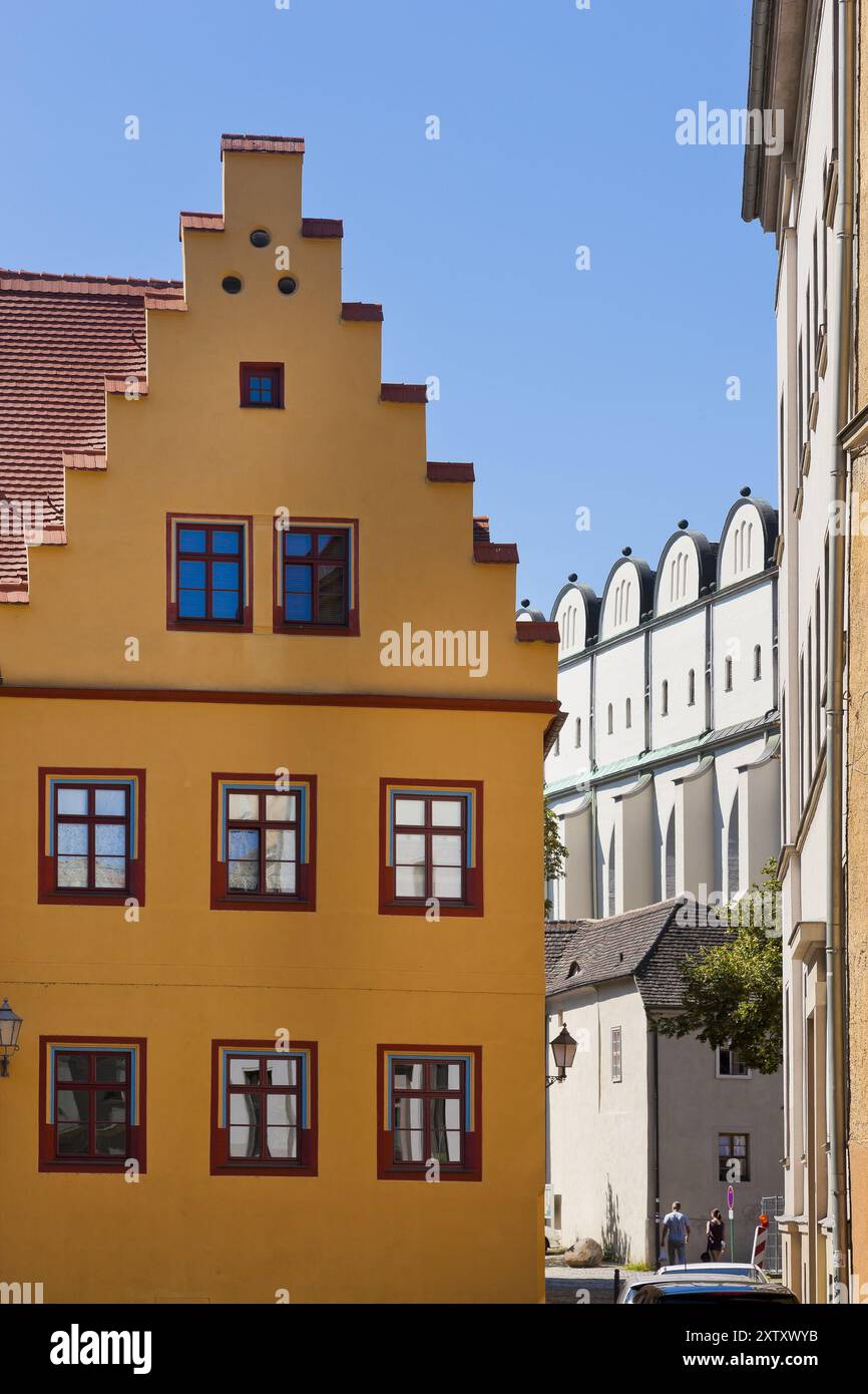 (â© Sylvio Dittrich +49 1772156417) Halle ancien bureau minier, Domplatz), Halle Banque D'Images