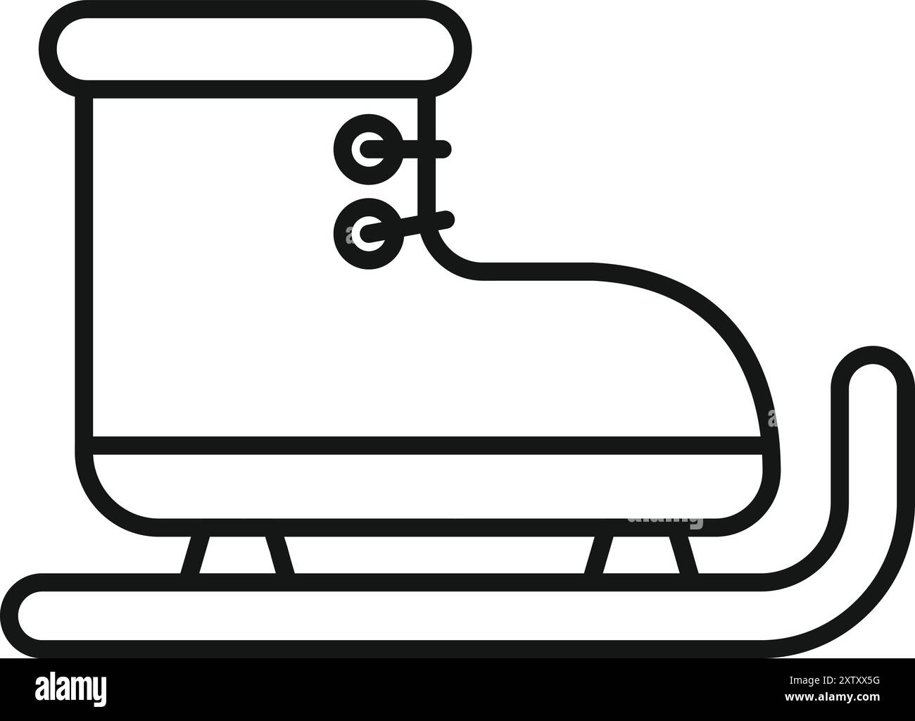 Icône vectorielle simple d'un patin à glace, parfait pour représenter les activités hivernales Illustration de Vecteur