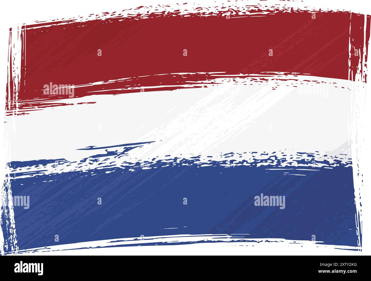 Drapeau national des pays-Bas créé dans le style grunge Banque D'Images