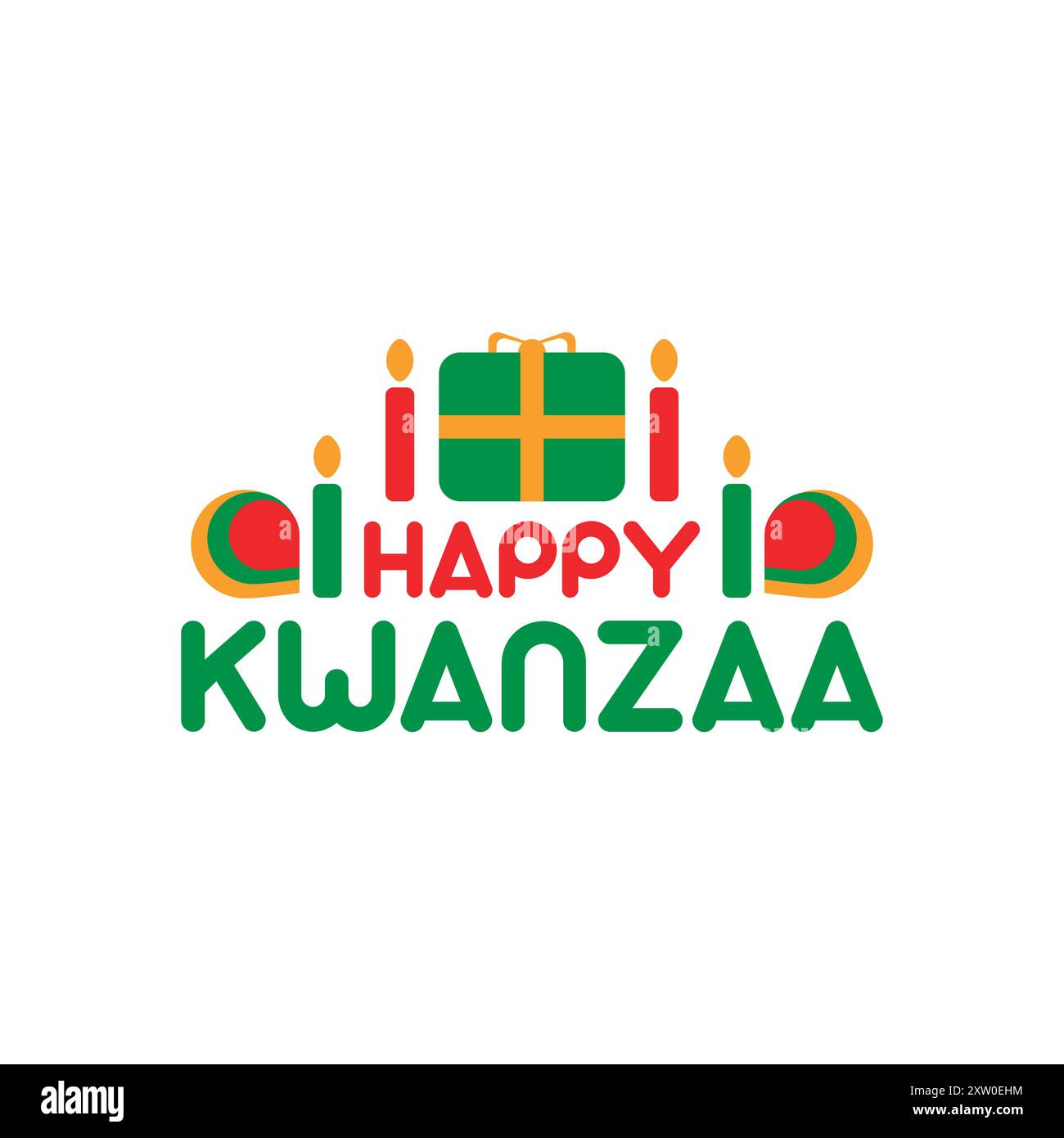 Carte de voeux Happy Kwanzaa avec cadeau et bougies, conception vectorielle Illustration de Vecteur Carte de voeux Happy Kwanzaa avec cadeau et bougies, conception vectorielle Illustration de Vecteur