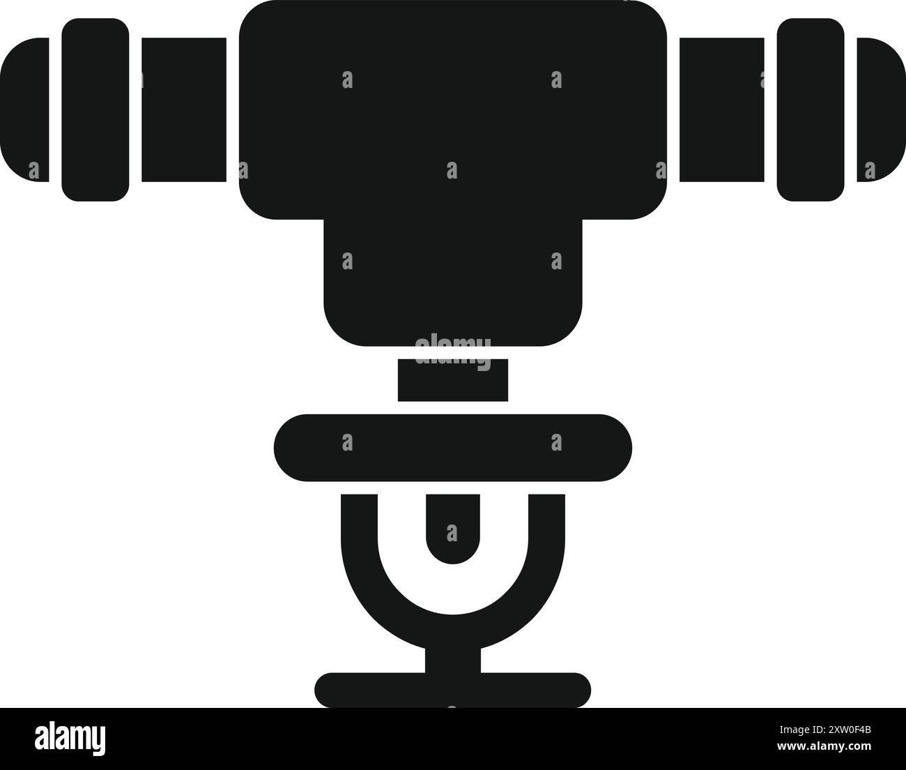 Icône de silhouette noire d'un système de gicleurs d'incendie conçu pour éteindre les incendies Illustration de Vecteur