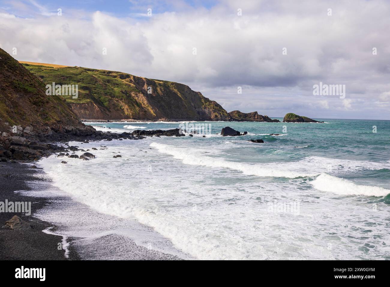 Welcombe Mouth Beach sur la péninsule de Hartland Bideford nord-ouest Devon ouest Angleterre Royaume-Uni Banque D'Images