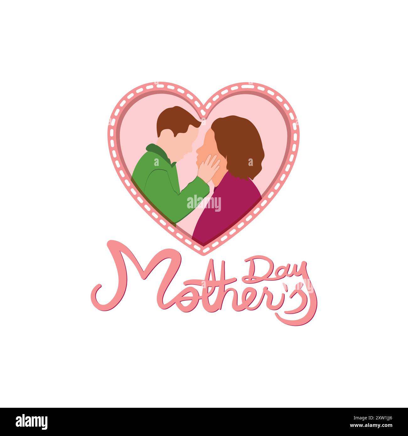 Motif Fête des mères joyeuse Illustration de Vecteur