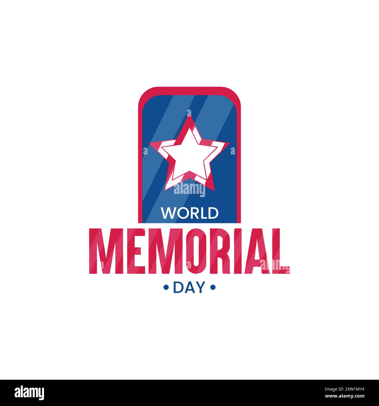 Design du jour du souvenir mondial isolé sur blanc Illustration de Vecteur