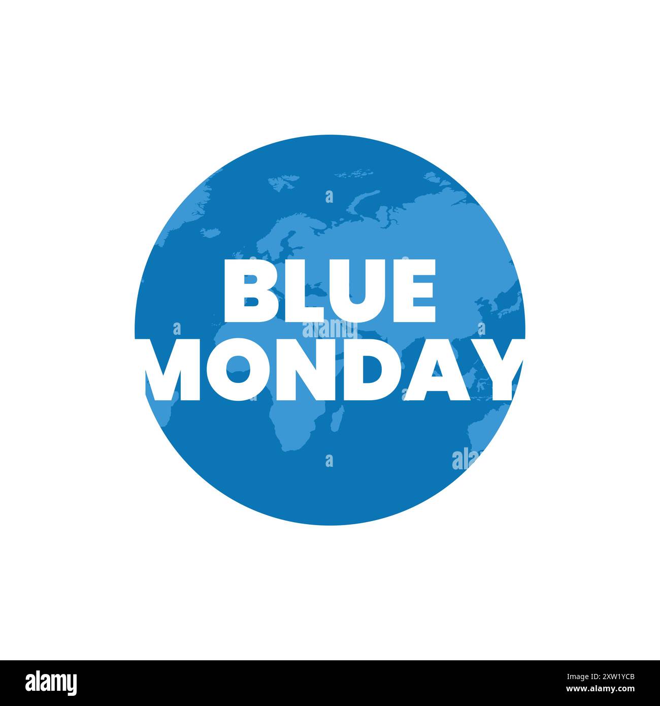 Blue Monday conception isolée Illustration de Vecteur