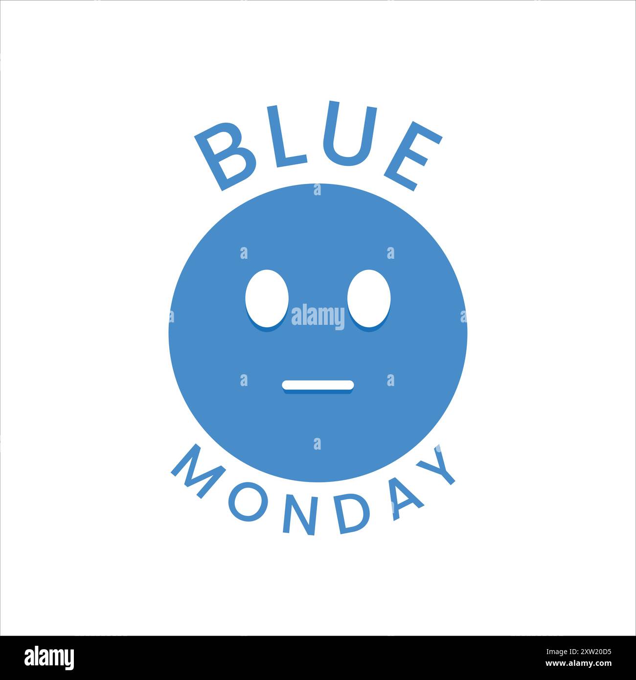 Blue Monday conception isolée Illustration de Vecteur