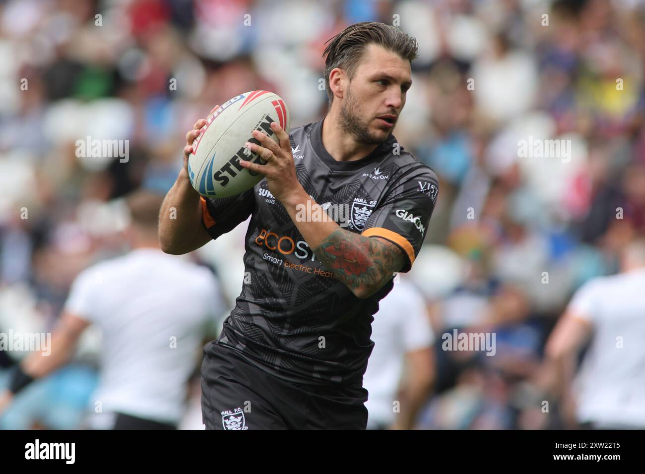 Leeds, Royaume-Uni. 17 août 2024. Elland Road, Leeds, West Yorkshire, 17 août 2024. Betfred Super League - Magic Weekend Hull FC contre London Broncos Tom Briscoe de Hull FC crédit : Touchlinepics/Alamy Live News Banque D'Images