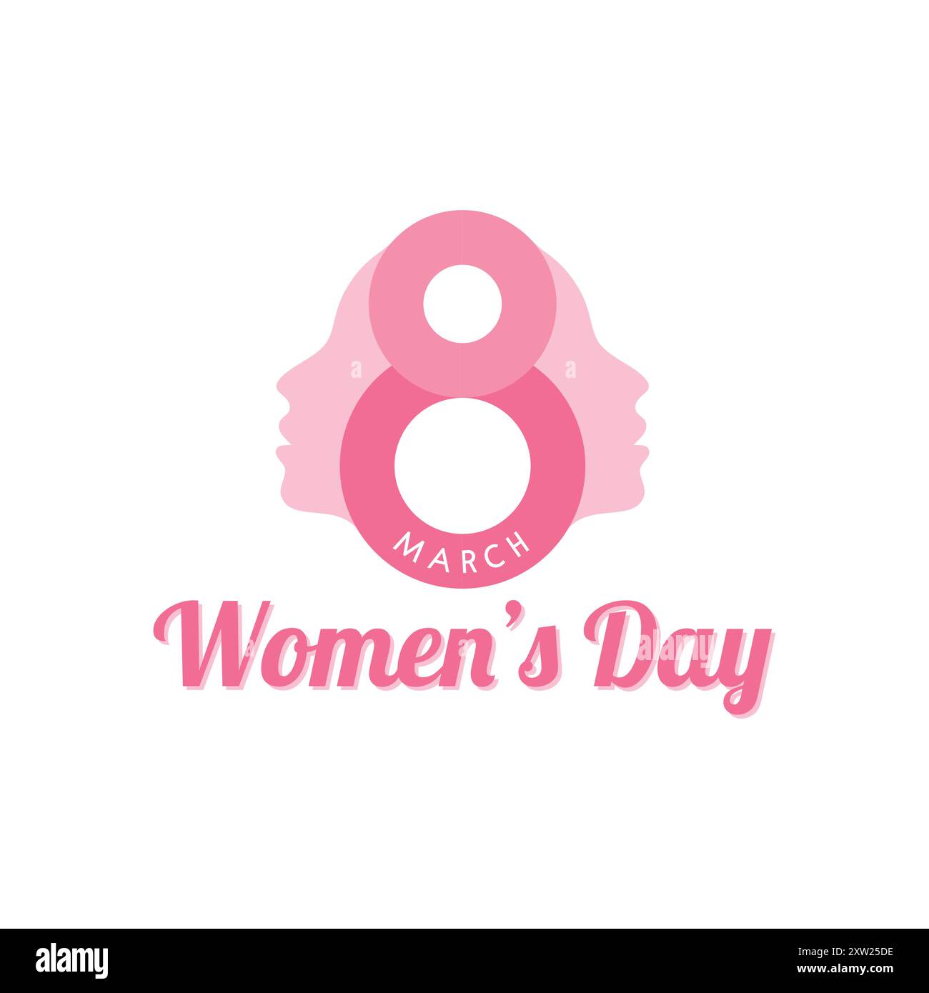 Joyeux Design créatif pour la Journée de la femme Illustration de Vecteur