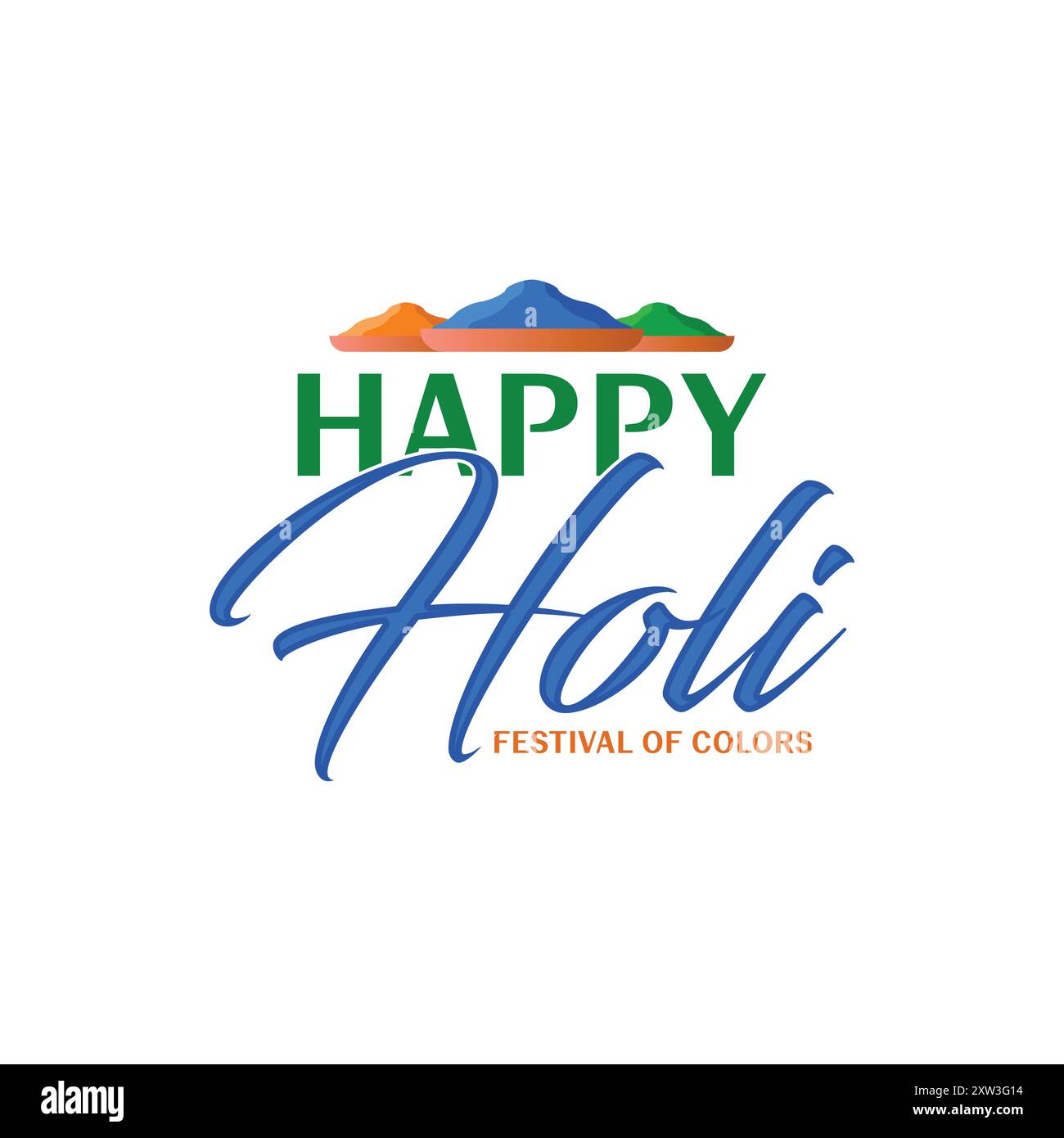 Joyeux Holi Creative Design Illustration de Vecteur