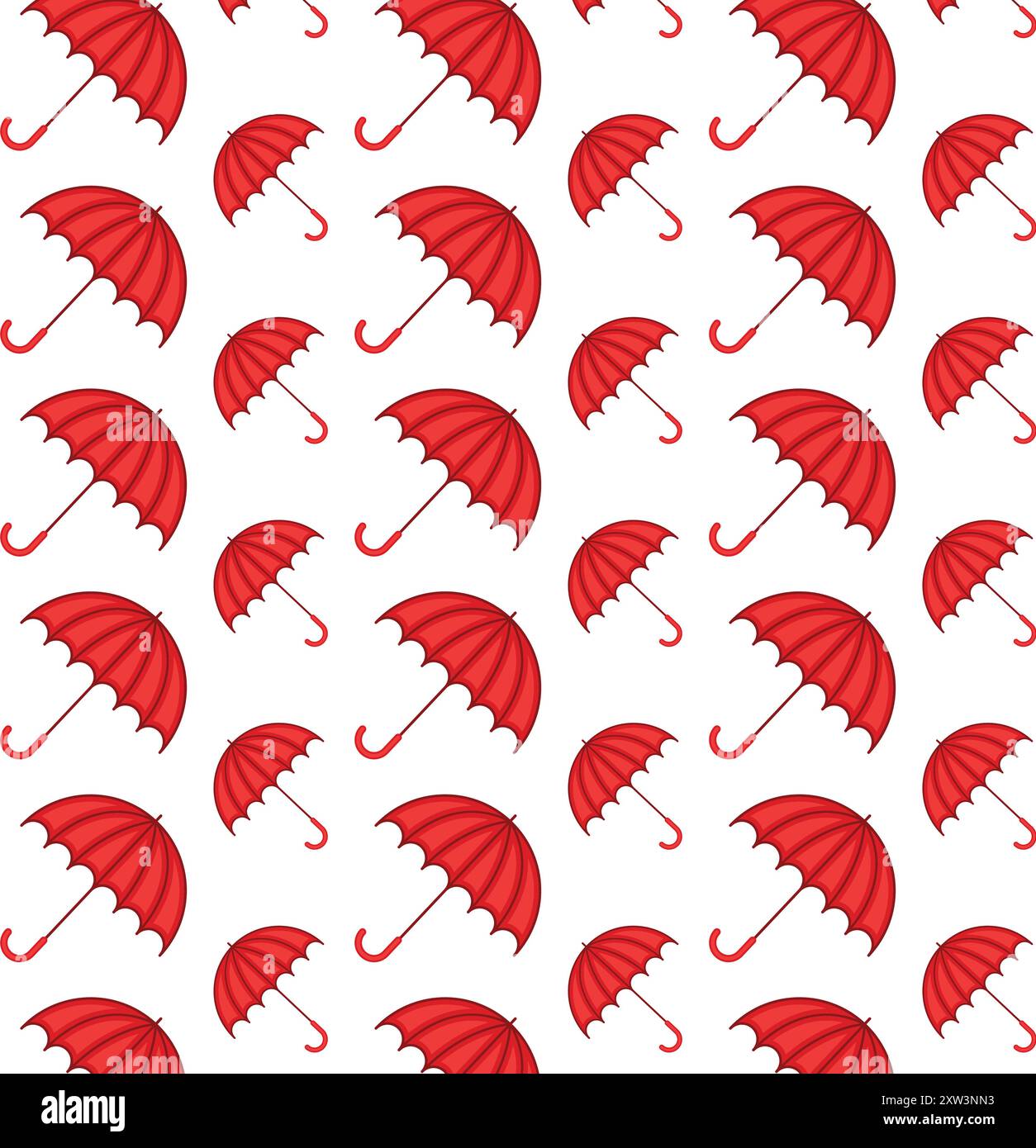 Motif sans couture de parapluie rouge Illustration de Vecteur