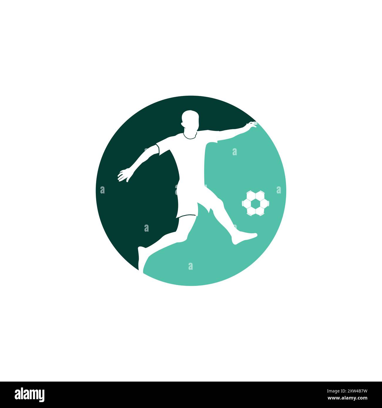 Symbole du logo joueur de football américain Illustration de Vecteur