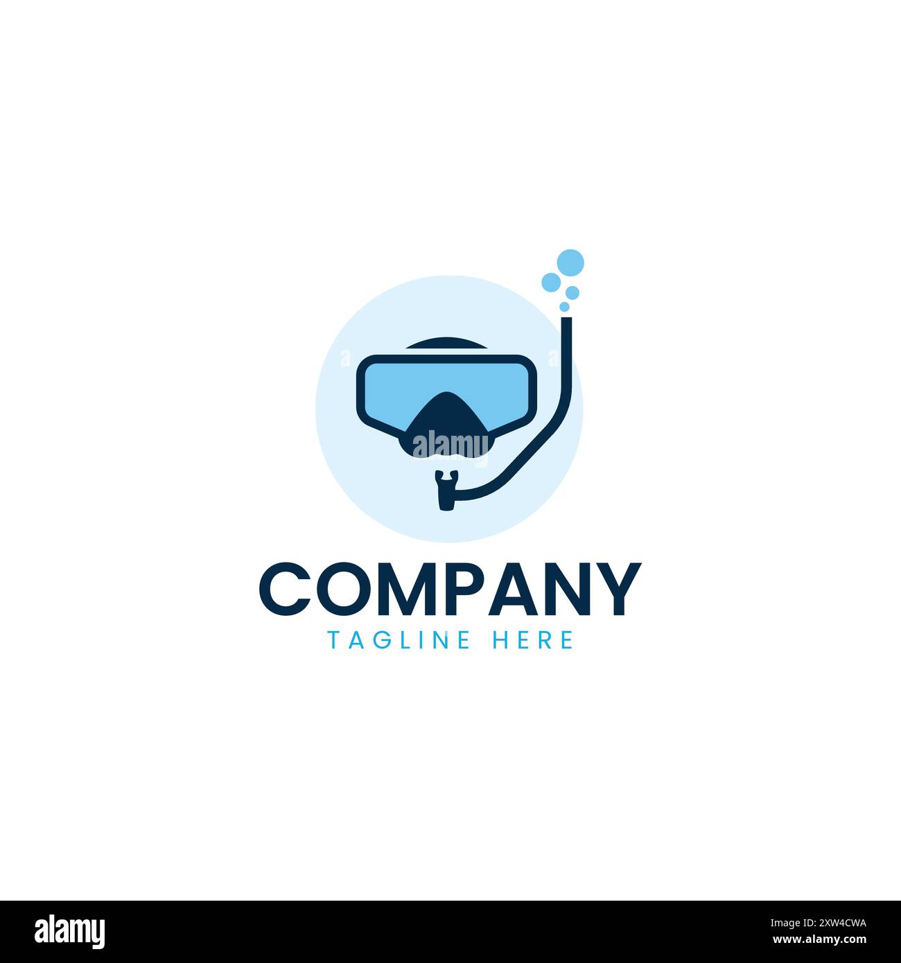 Conception du logo de plongée sous-marine Illustration de Vecteur