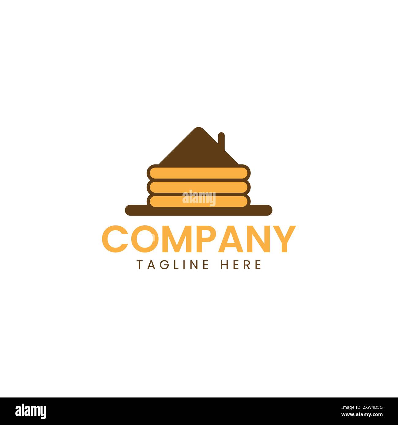 Creative Pancake House logo design Illustration de Vecteur