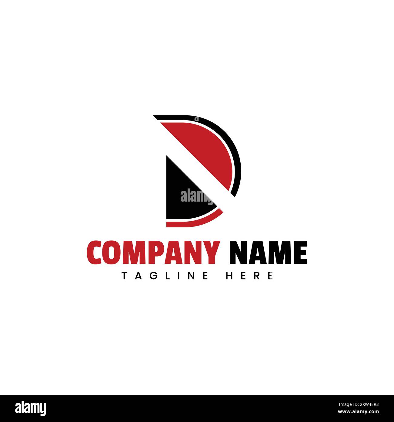 Concept de conception de logo DA initial Illustration de Vecteur