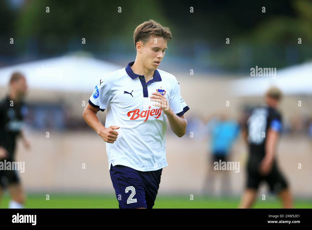 Copenhague, Danemark. 16 août 2024. Ludvig Henriksen (2) de B.93 vu lors du match NordicBet Liga entre B.93 et Odense BK au stade Osterbro à Copenhague. Banque D'Images