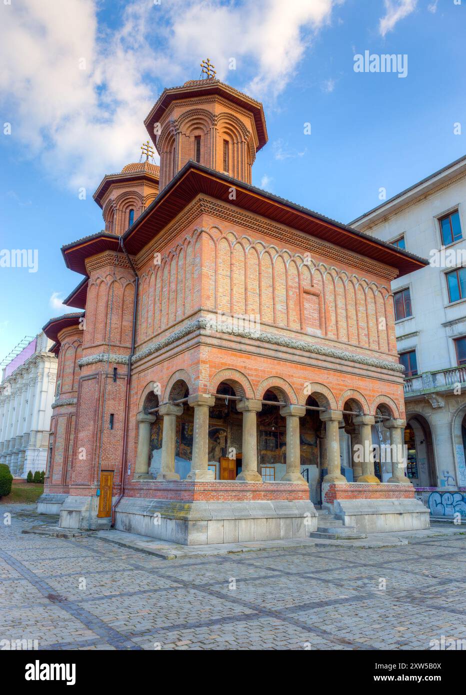 Église de Kretzulescu, achevée en 1722, Bucarest, Roumanie Banque D'Images