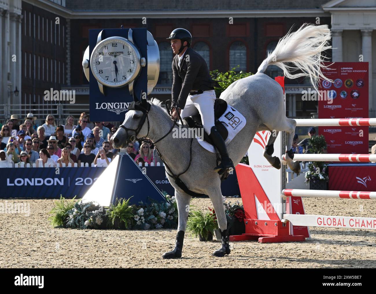 LONDRES, ROYAUME-UNI. 17 août 2024. Donald Whitaker complété au LGCT London 2024 est le deuxième tour de qualification individuelle pour le GCL de Londres à Londres, Royaume-Uni. ( Credit : Voir Li/Picture Capital/Alamy Live News Banque D'Images