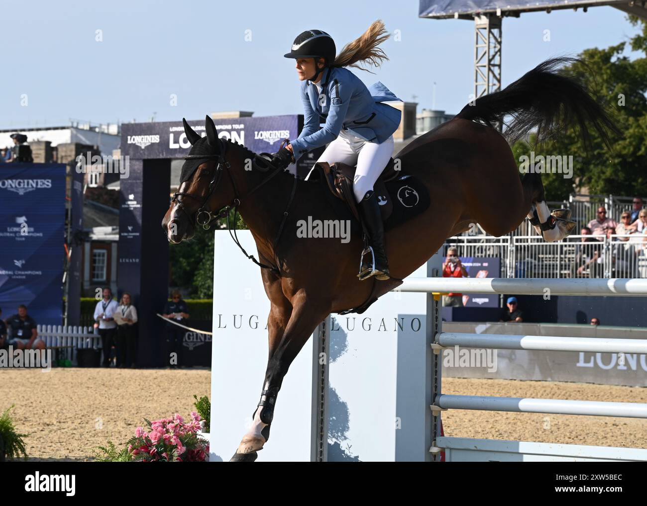 LONDRES, ROYAUME-UNI. 17 août 2024. Ines Joly complétée au LGCT London 2024 est le deuxième tour de qualification individuelle pour le GCL de Londres à Londres, Royaume-Uni. ( Credit : Voir Li/Picture Capital/Alamy Live News Banque D'Images