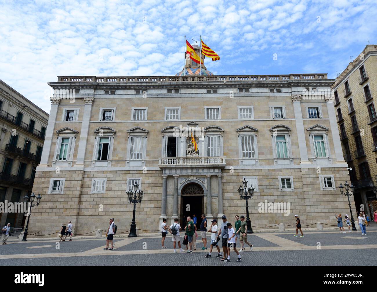 Le Palais de la Generalitat de Catalogne sur la Plaça de Sant Jaume à Barcelone, Espagne. Banque D'Images Le Palais de la Generalitat de Catalogne sur la Plaça de Sant Jaume à Barcelone, Espagne. Banque D'Images