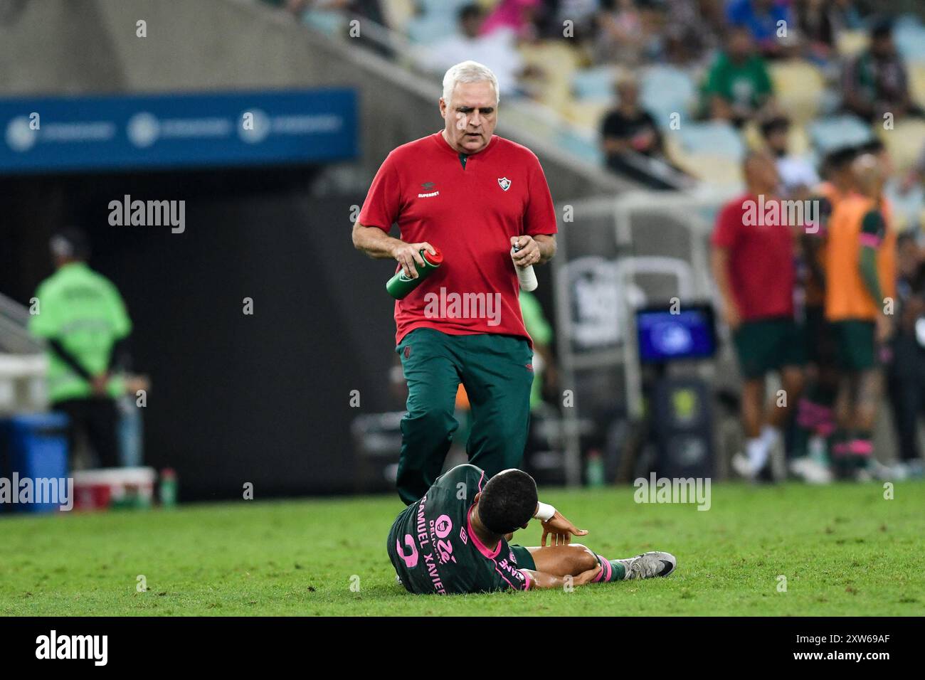 Rio, Brésil - 17 août 2024 : match entre Fluminense x Corinthians par le championnat brésilien, 23e tour au stade Maracana Banque D'Images