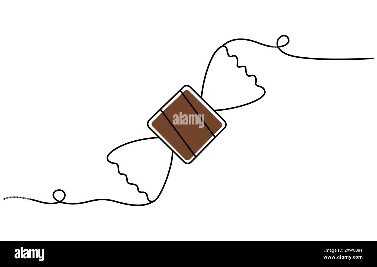Dessin continu d'une ligne 4 juillet Happy Independence Day illustration graphique vectorielle de dessin d'une seule ligne Illustration de Vecteur