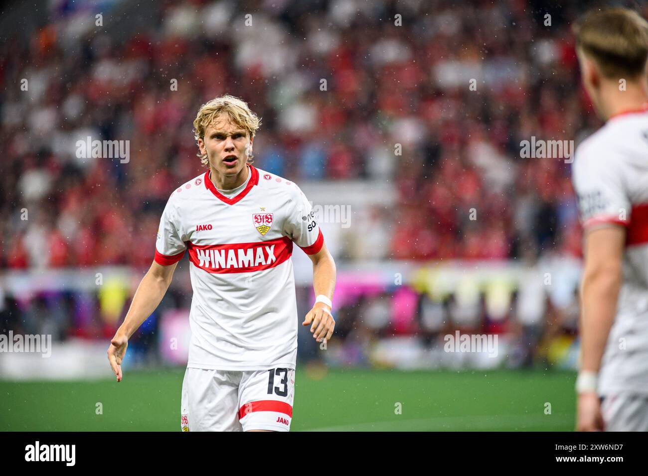 LEVERKUSEN, ALLEMAGNE - 17.08.24 : le DFB Super Pokal match FC Bayer 04 Leverkusen vs Stuttgart à BayArena Banque D'Images