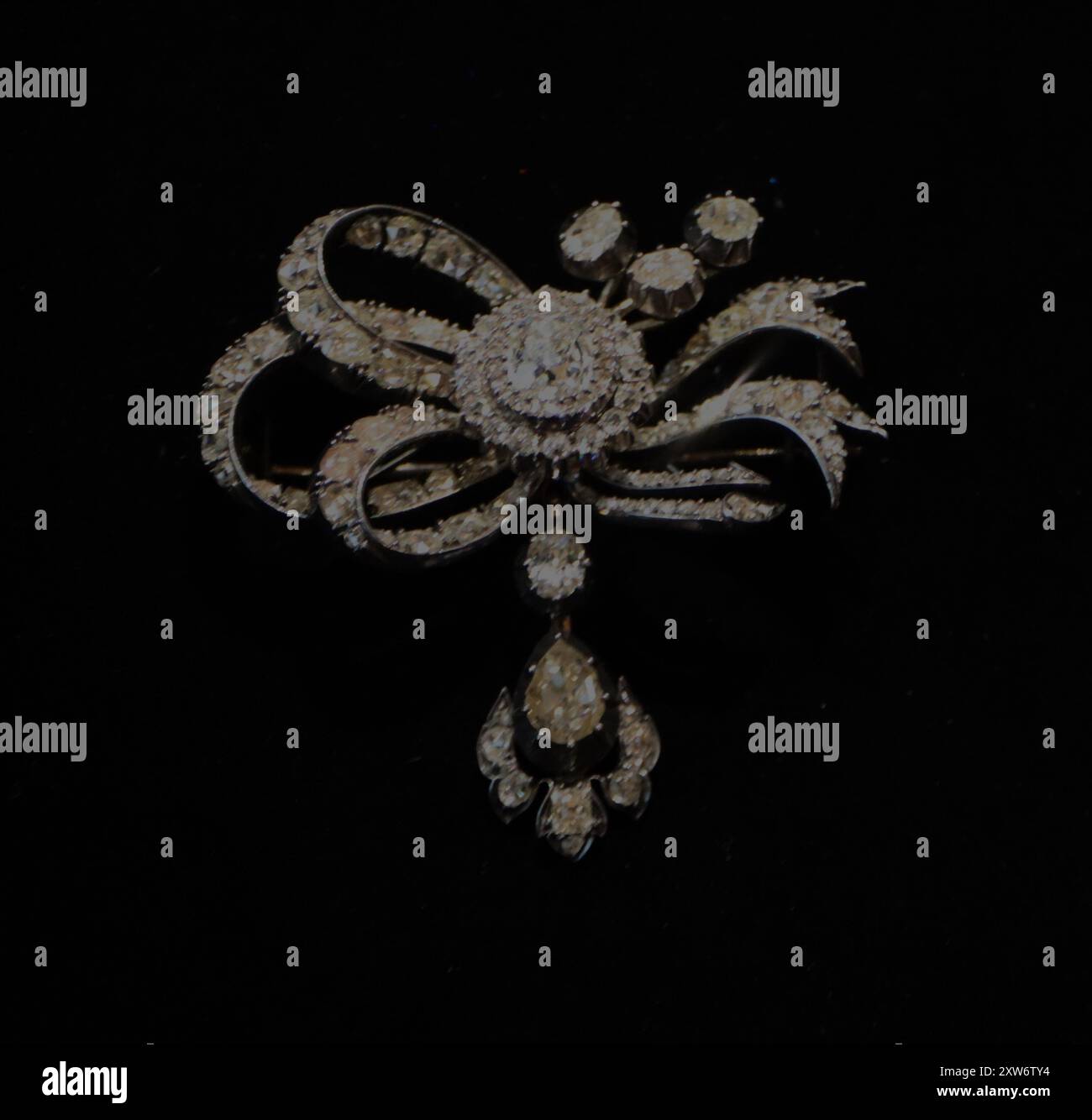 Broche diamant de la princesse Caroline du Danemark Banque D'Images