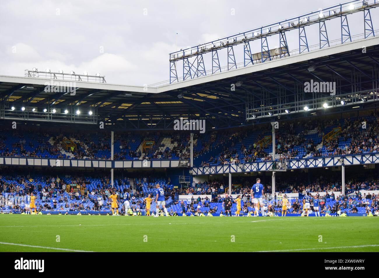 Liverpool, Royaume-Uni. 17 août 2024. Goodison Park presque vide lors du match Everton FC v Brighton & Hove Albion FC English premier League à Goodison Park, Liverpool, Angleterre, Royaume-Uni le 17 août 2024 Credit : Every second Media/Alamy Live News Banque D'Images