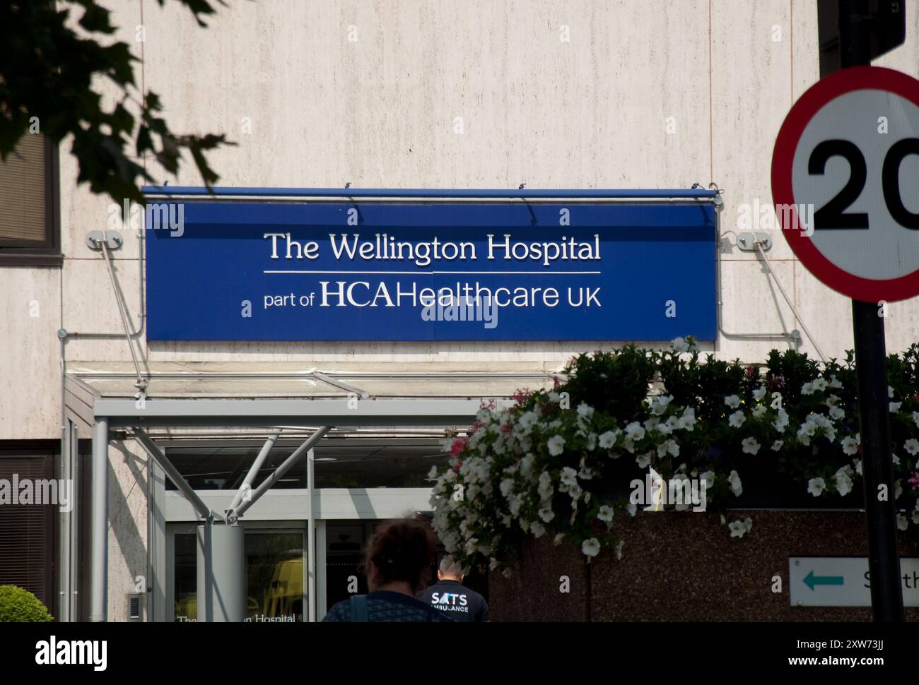 Le Wellington Hospital de St John's Wood, Londres, est le plus grand hôpital privé du Royaume-Uni et appartient à la société américaine HCA Health Banque D'Images